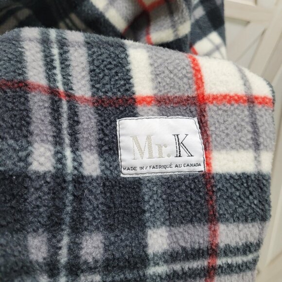 Mr. K Double layer Fleece Poncho, Plaid Wrap Cape - Picture 2 of 7